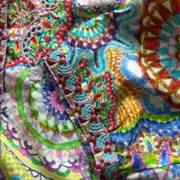 JOHNNY WAS- silk floral LEENA tunic top - Picture 11 of 11